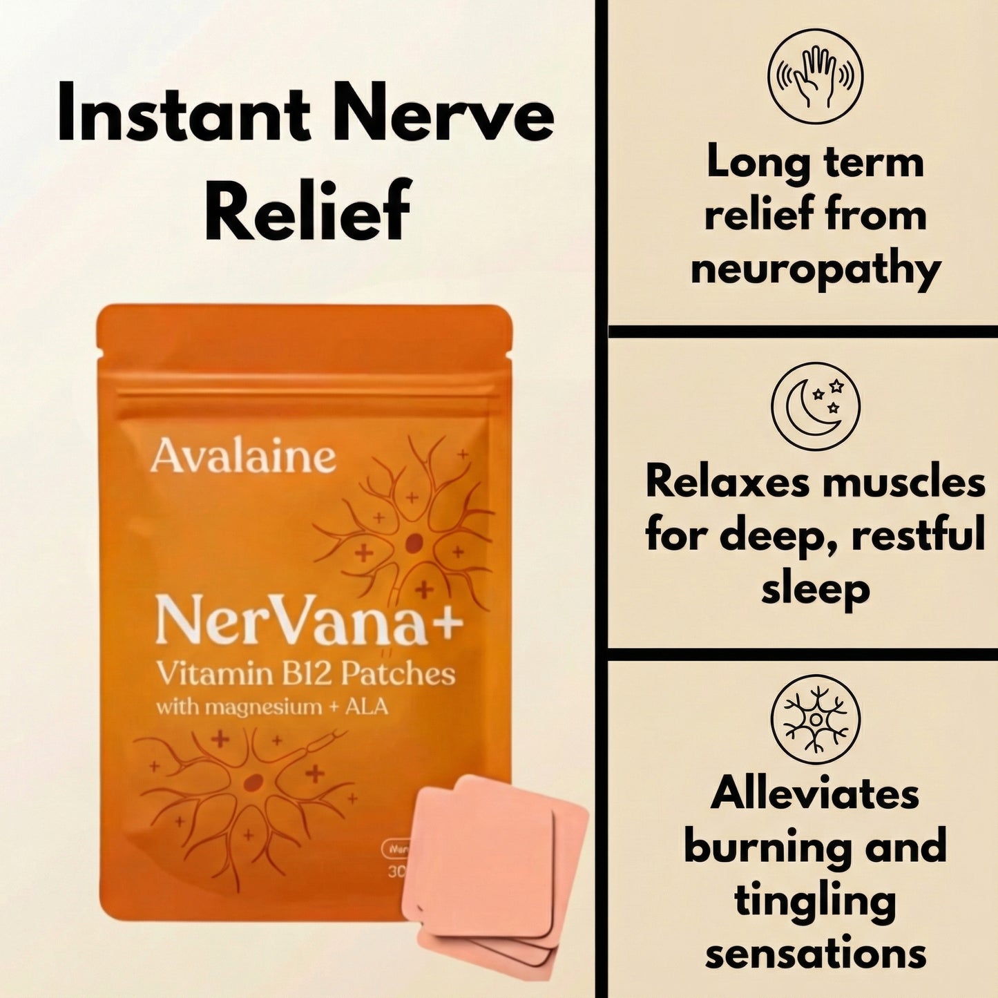 NerVana+® Nerve Relief Vitamin B12 Patches
